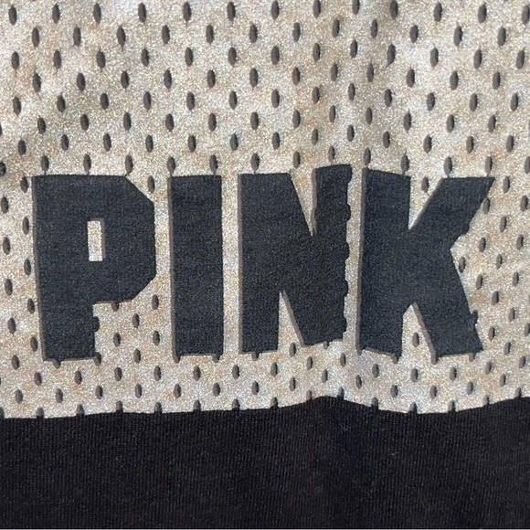 PINK Victoria’s Secret High Low Reflective Zip Up Hoodie Sweatshirt Size Small - Picture 2 of 8